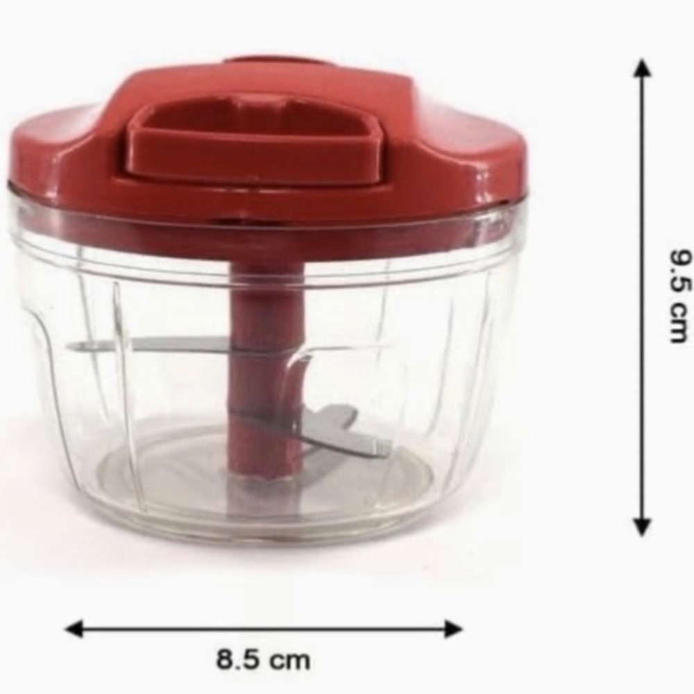 Food Chopper Red Manual Pull Function Prepology 3-Pc Veggie Kitchen Choppers NIB